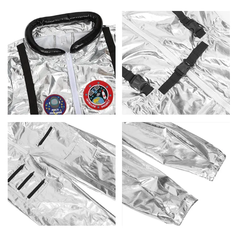 Aidase Astronaut Costume Men Halloween Costume for Women Jumpsuits Astronaut Suit Adult Cosplay Costumes