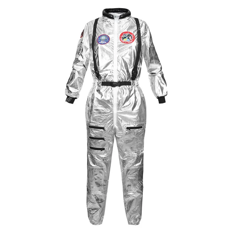 Aidase Astronaut Costume Men Halloween Costume for Women Jumpsuits Astronaut Suit Adult Cosplay Costumes