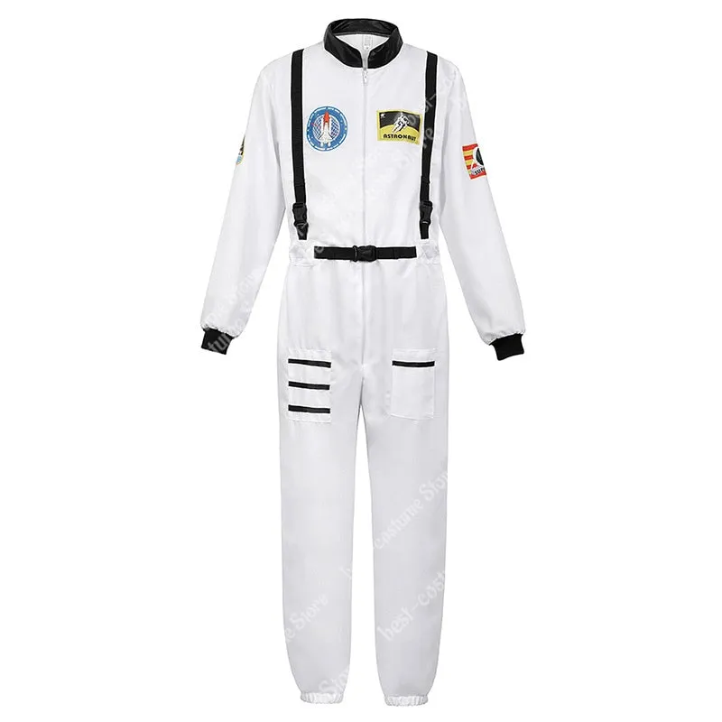Aidase Astronaut Costume Men Halloween Costume for Women Jumpsuits Astronaut Suit Adult Cosplay Costumes