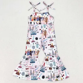 Baby Girls Jumpsuits Pink Straps Jumpsuits SR1474