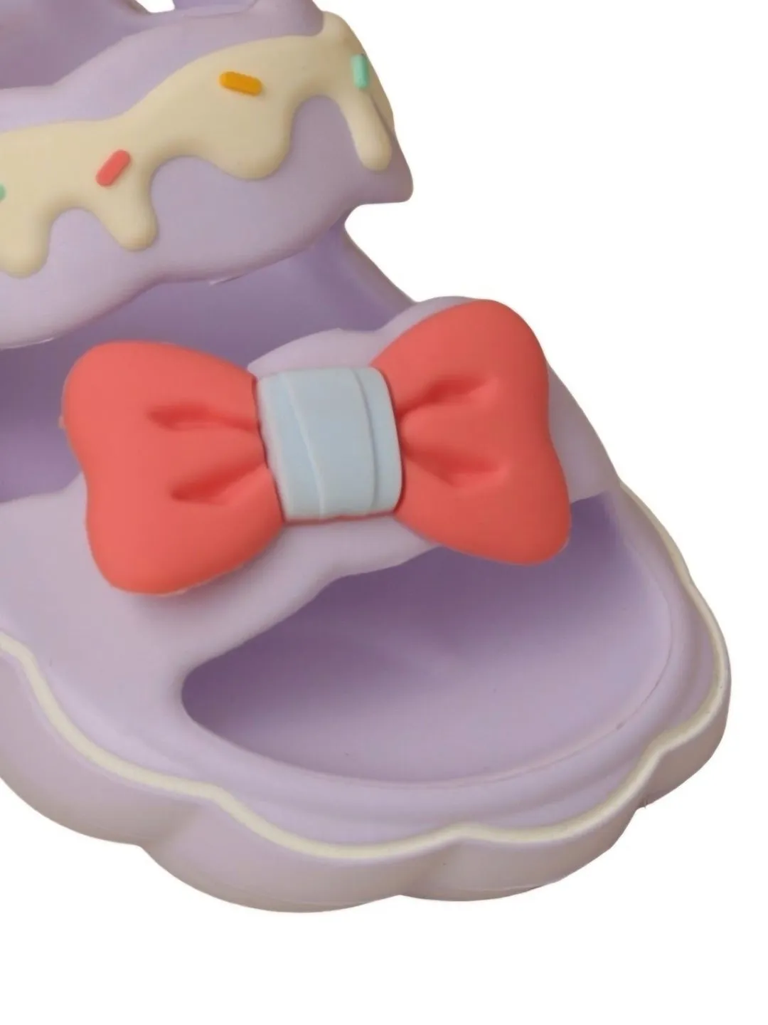 Charming Purple Bow Cake Sandals For Girls