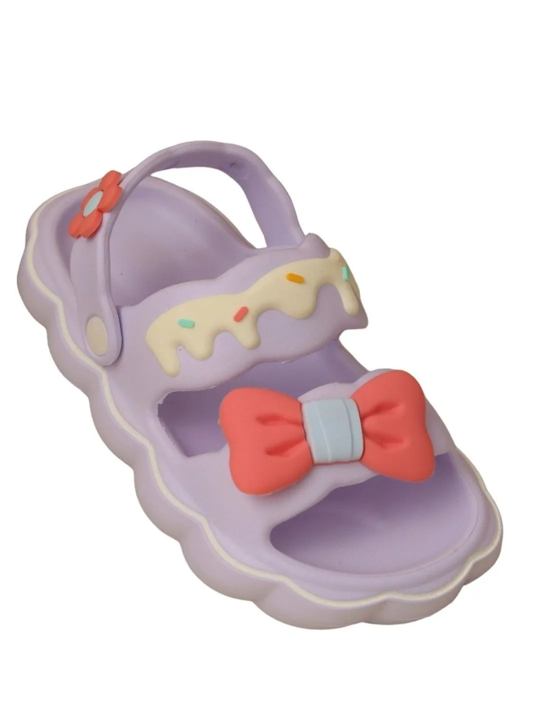 Charming Purple Bow Cake Sandals For Girls