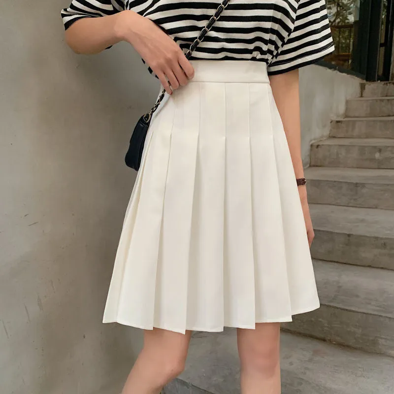 High Waist Casual Knee Length Skirts