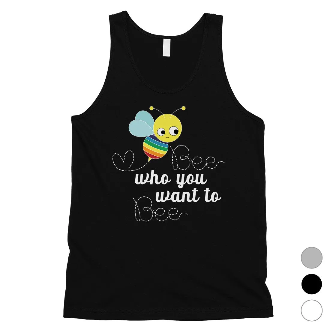 LGBT Bee Who Rainbow Mens Tank Top
