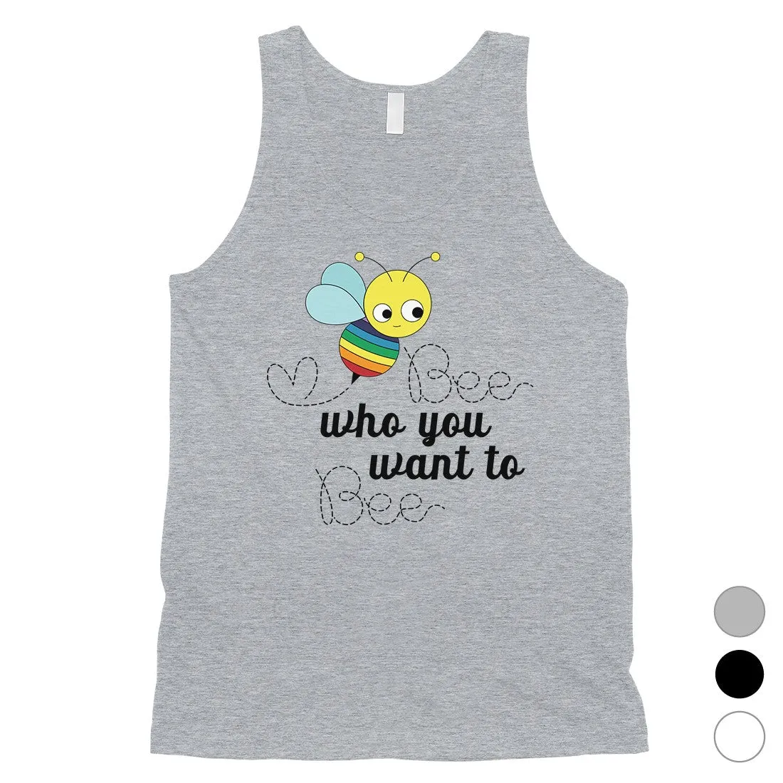 LGBT Bee Who Rainbow Mens Tank Top