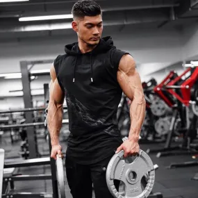 Men's Cotton Hooded Tank Top