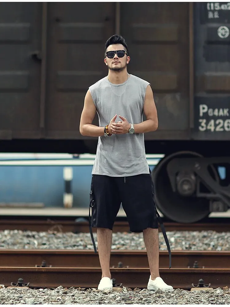 Men's Summer Slim Quick Dry Knitted European Style Tank Top