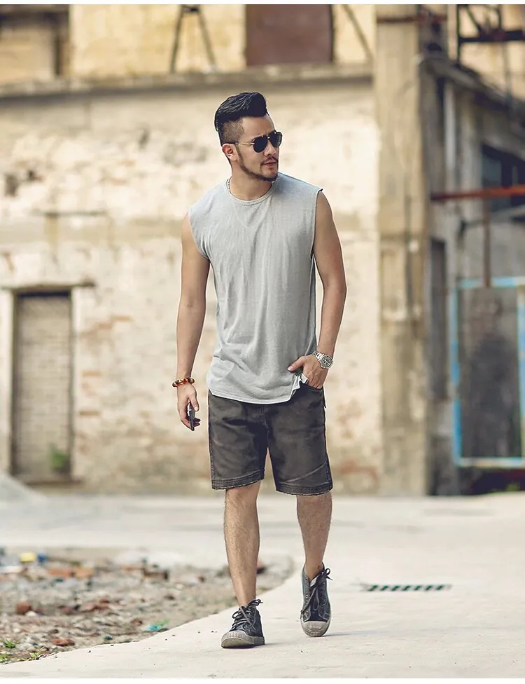 Men's Summer Slim Quick Dry Knitted European Style Tank Top
