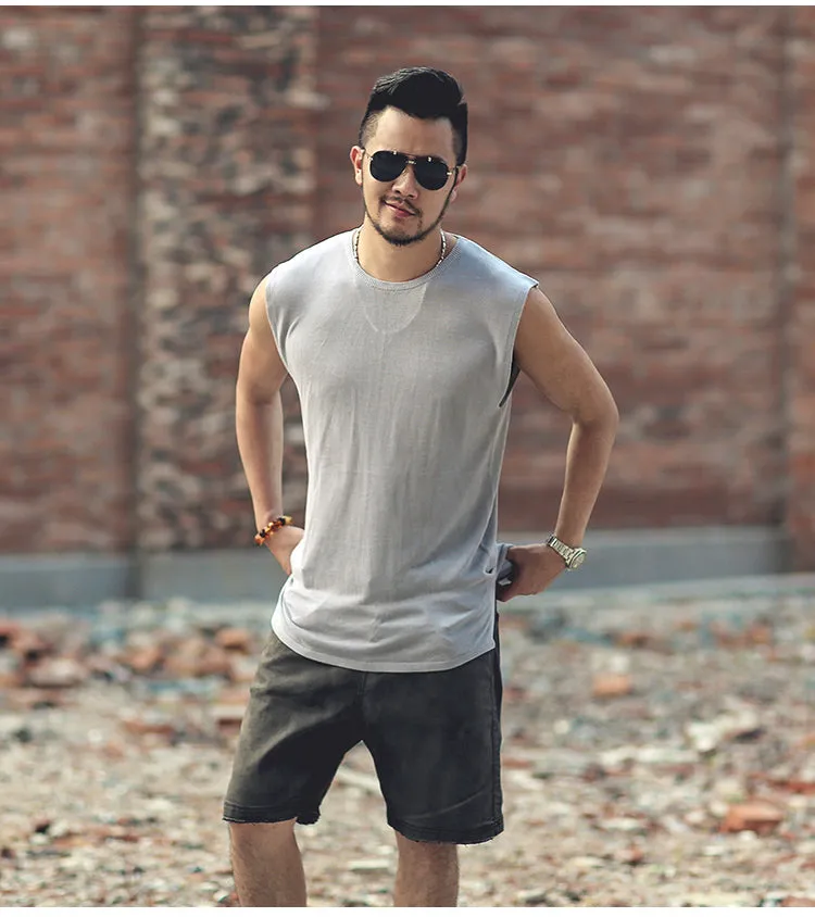 Men's Summer Slim Quick Dry Knitted European Style Tank Top