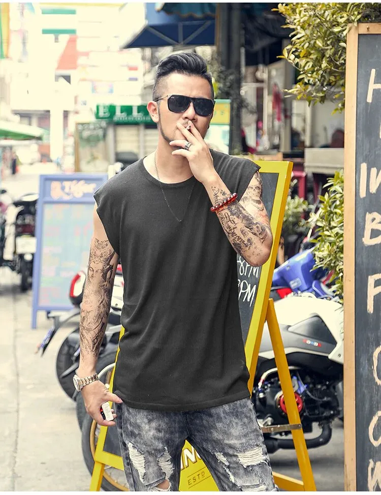 Men's Summer Slim Quick Dry Knitted European Style Tank Top