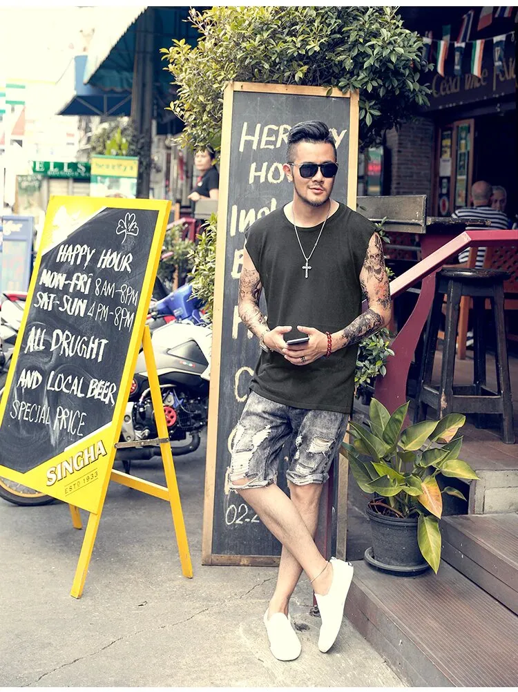 Men's Summer Slim Quick Dry Knitted European Style Tank Top