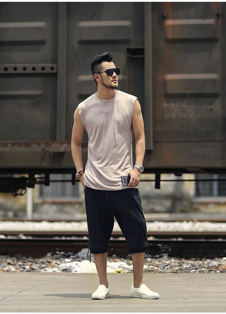 Men's Summer Slim Quick Dry Knitted European Style Tank Top