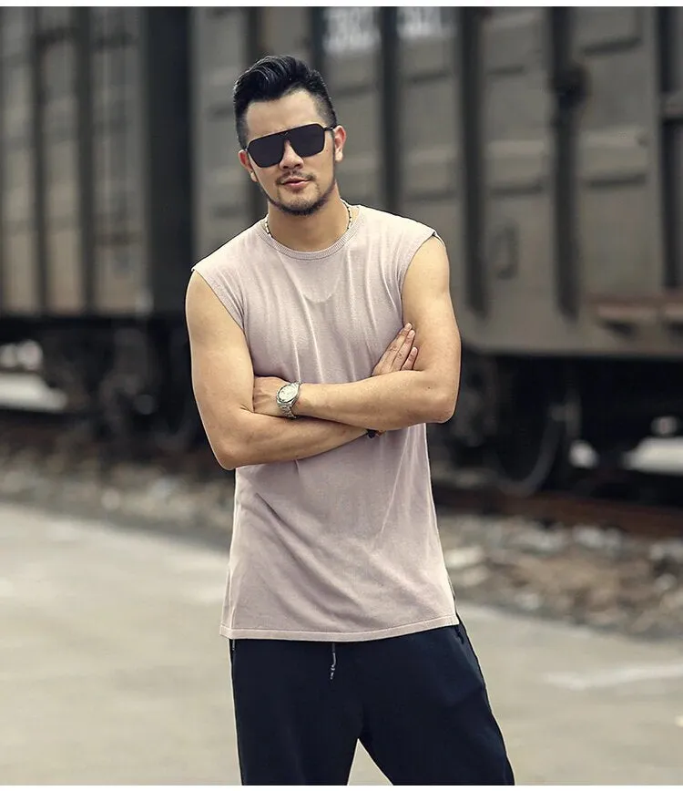 Men's Summer Slim Quick Dry Knitted European Style Tank Top