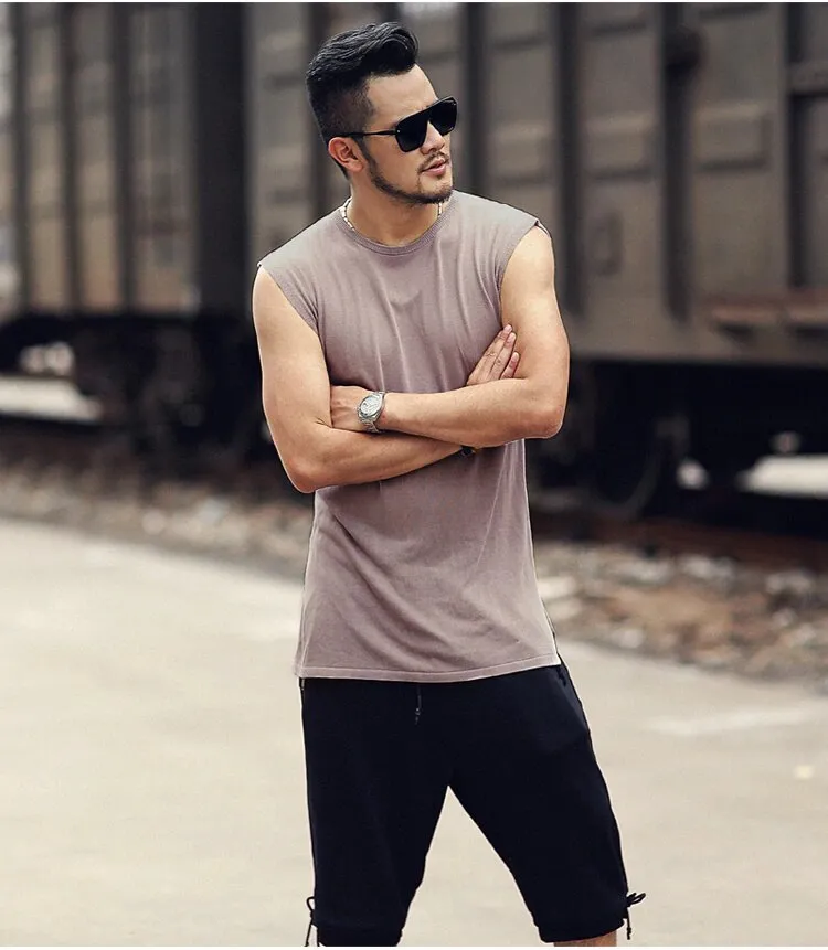 Men's Summer Slim Quick Dry Knitted European Style Tank Top