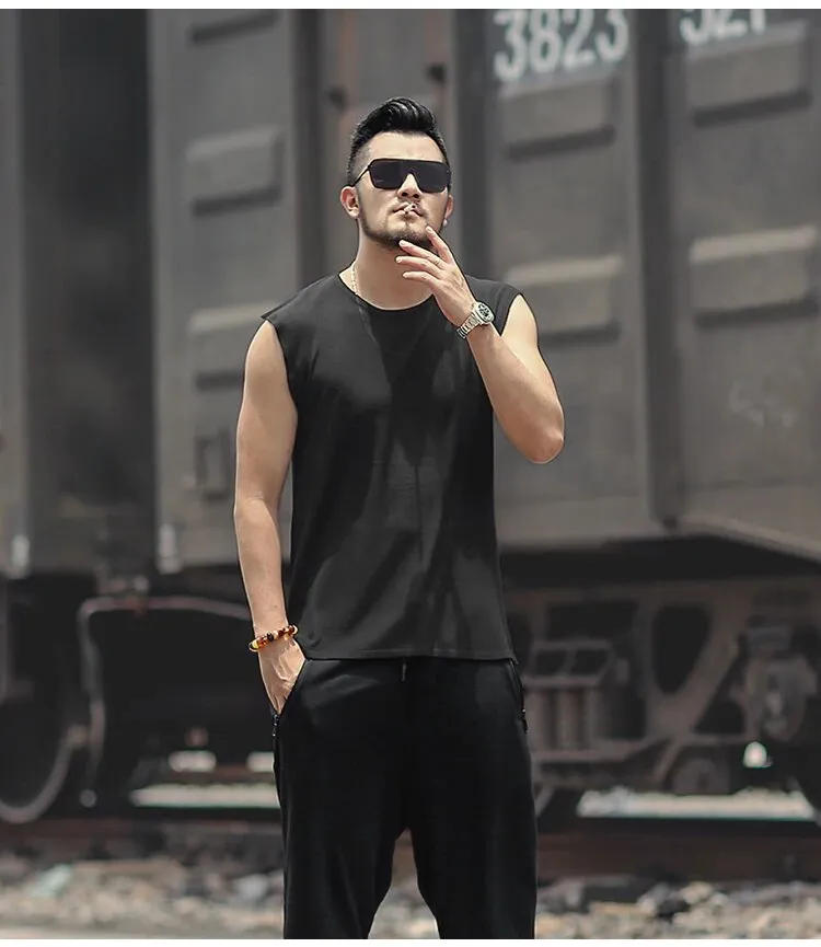 Men's Summer Slim Quick Dry Knitted European Style Tank Top