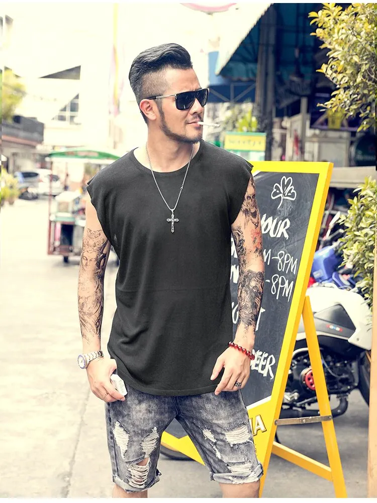 Men's Summer Slim Quick Dry Knitted European Style Tank Top