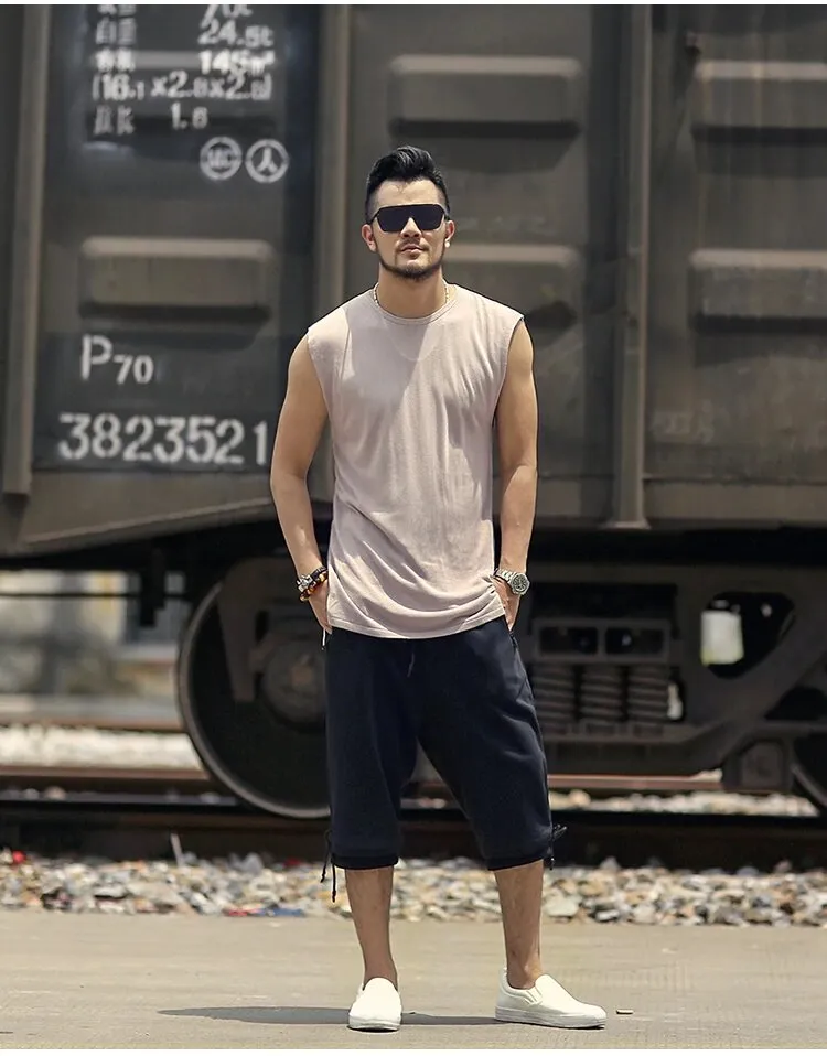 Men's Summer Slim Quick Dry Knitted European Style Tank Top