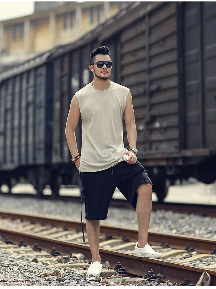 Men's Summer Slim Quick Dry Knitted European Style Tank Top