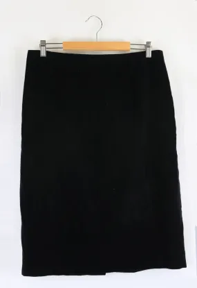 Nanny Blue Black Velvet Skirt S