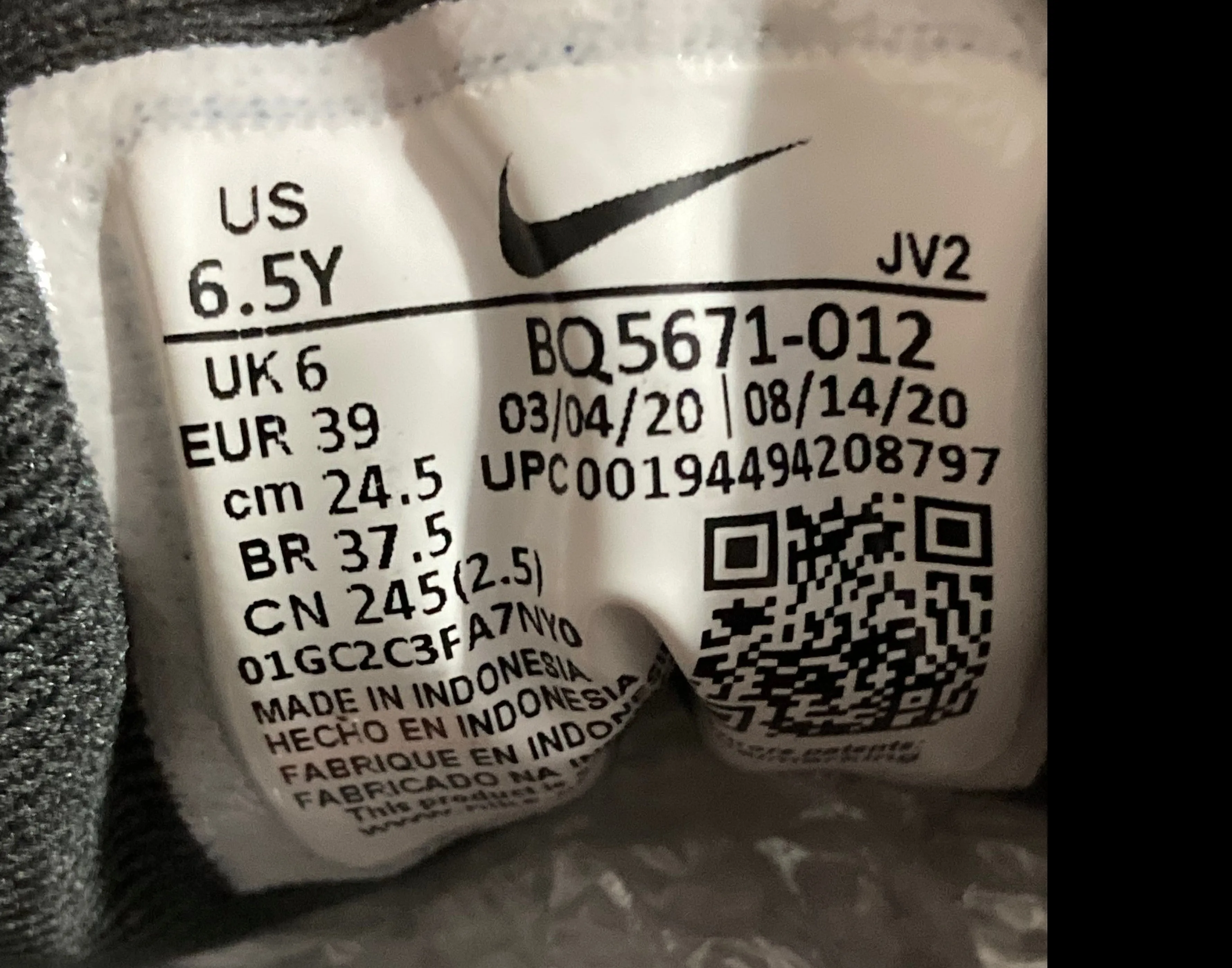 NIKE REVOLUTION 5 Youth Size 6.5Y Running Training Shoes Sneakers