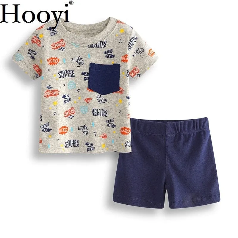 "Summer Fun" Print Shorts 2 PC Sets