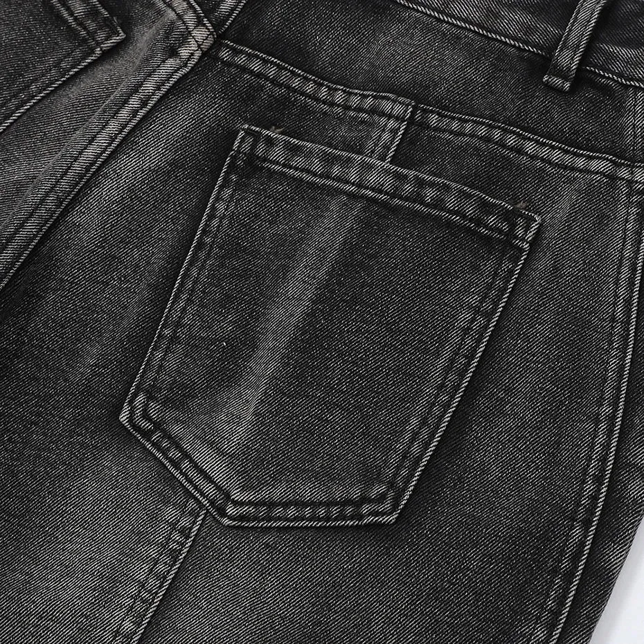 Vintage Fade Paneled Raw Edge Denim Shorts