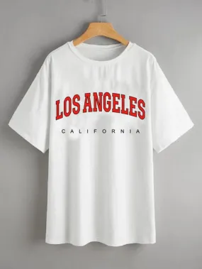 Womens Casual Los Angeles CALIFORNIA T-Shirts