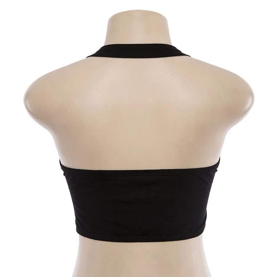 Women's Summer Off-Shoulder Hollow Out Cropped Tank Top