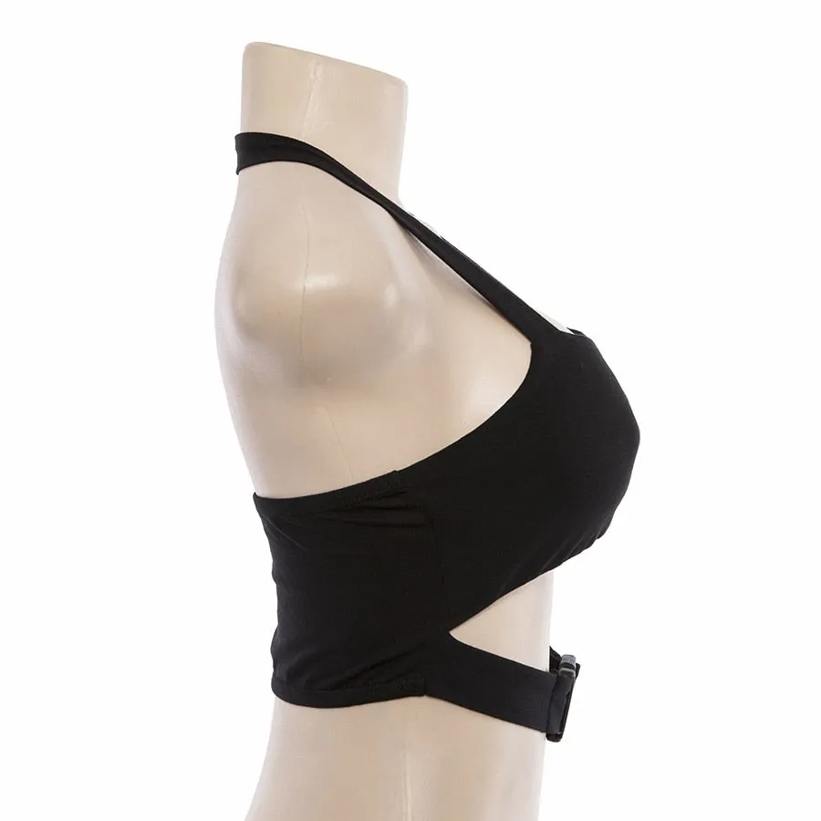 Women's Summer Off-Shoulder Hollow Out Cropped Tank Top