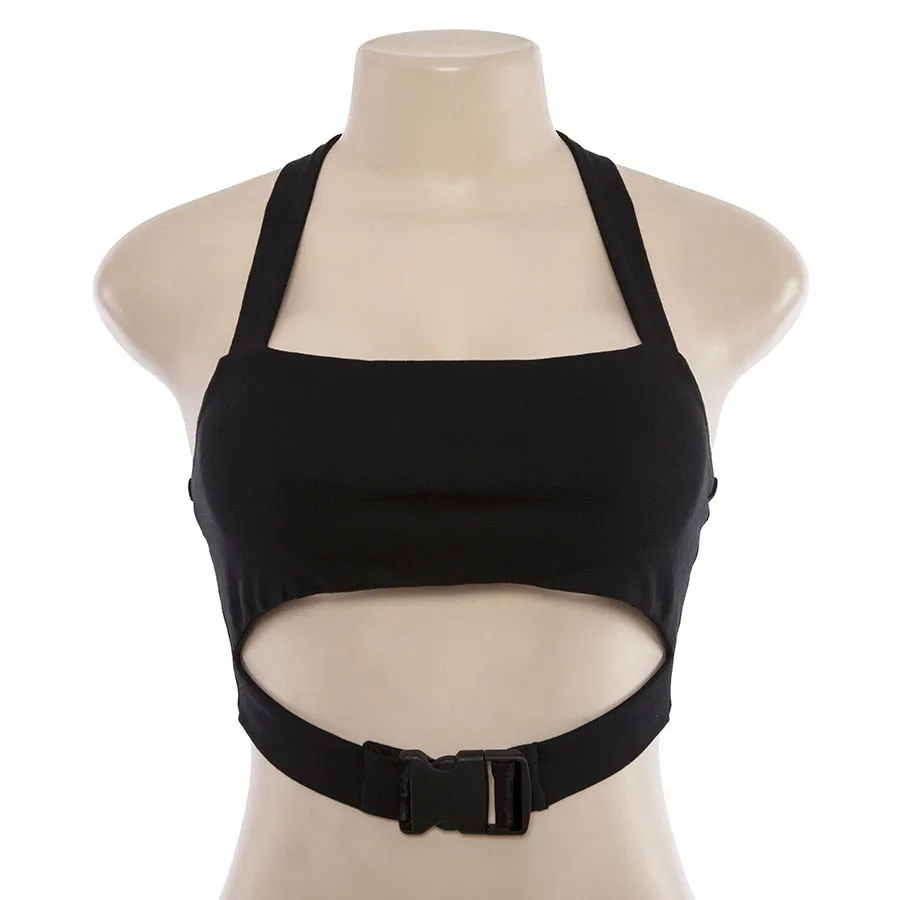 Women's Summer Off-Shoulder Hollow Out Cropped Tank Top